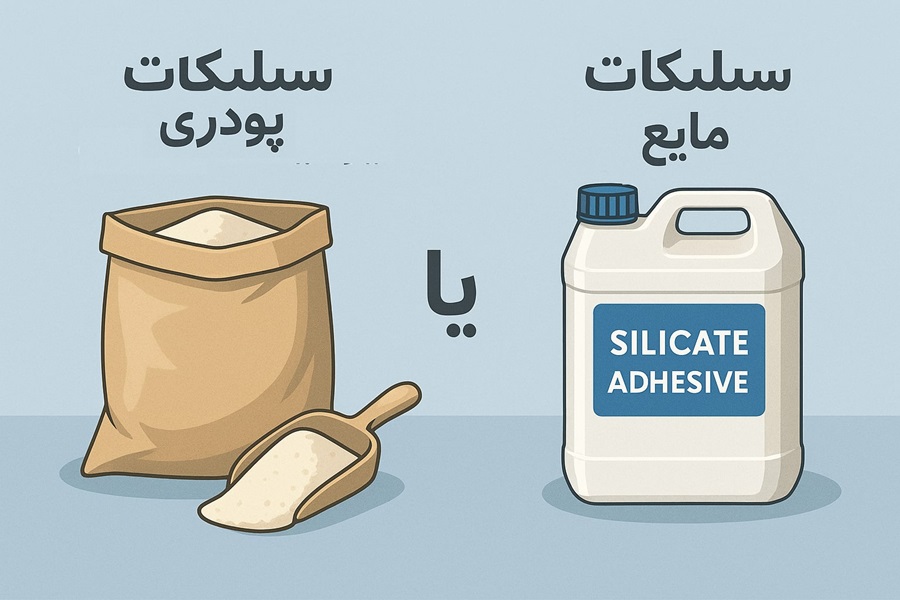چسب سیلیکات پودری یا مای چسب سیلیکات پودری یا مای